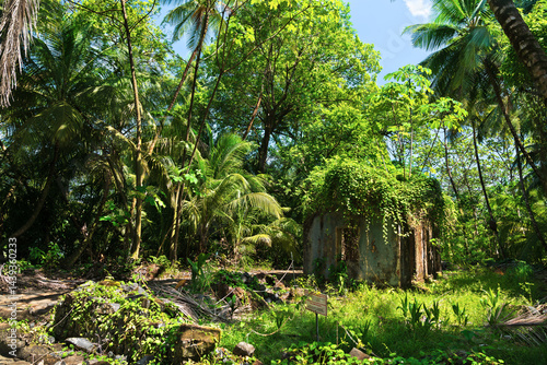 Obraz na płótnie Remains of notorious penal colony in Saint Joseph Island, Salvation Islands, French Guiana w salonie