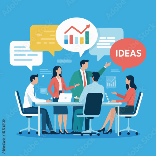 Flat solid color vector design for International Day of Cooperatives with people working together, symbolizing diversity, harmony, partnership, and collective growth, suitable for print and web