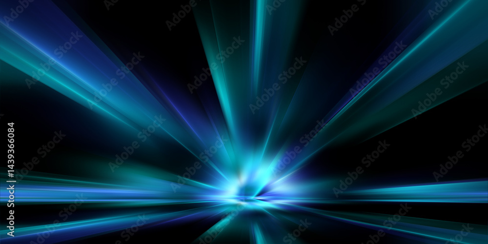 Colorful spectrum lights tech black party club neon lights abstract wave technology background, black background