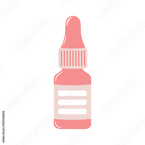 Nasal drops bottle on white background. Vector illustration.