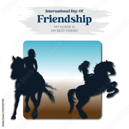 Friendship day poster with wishes design template