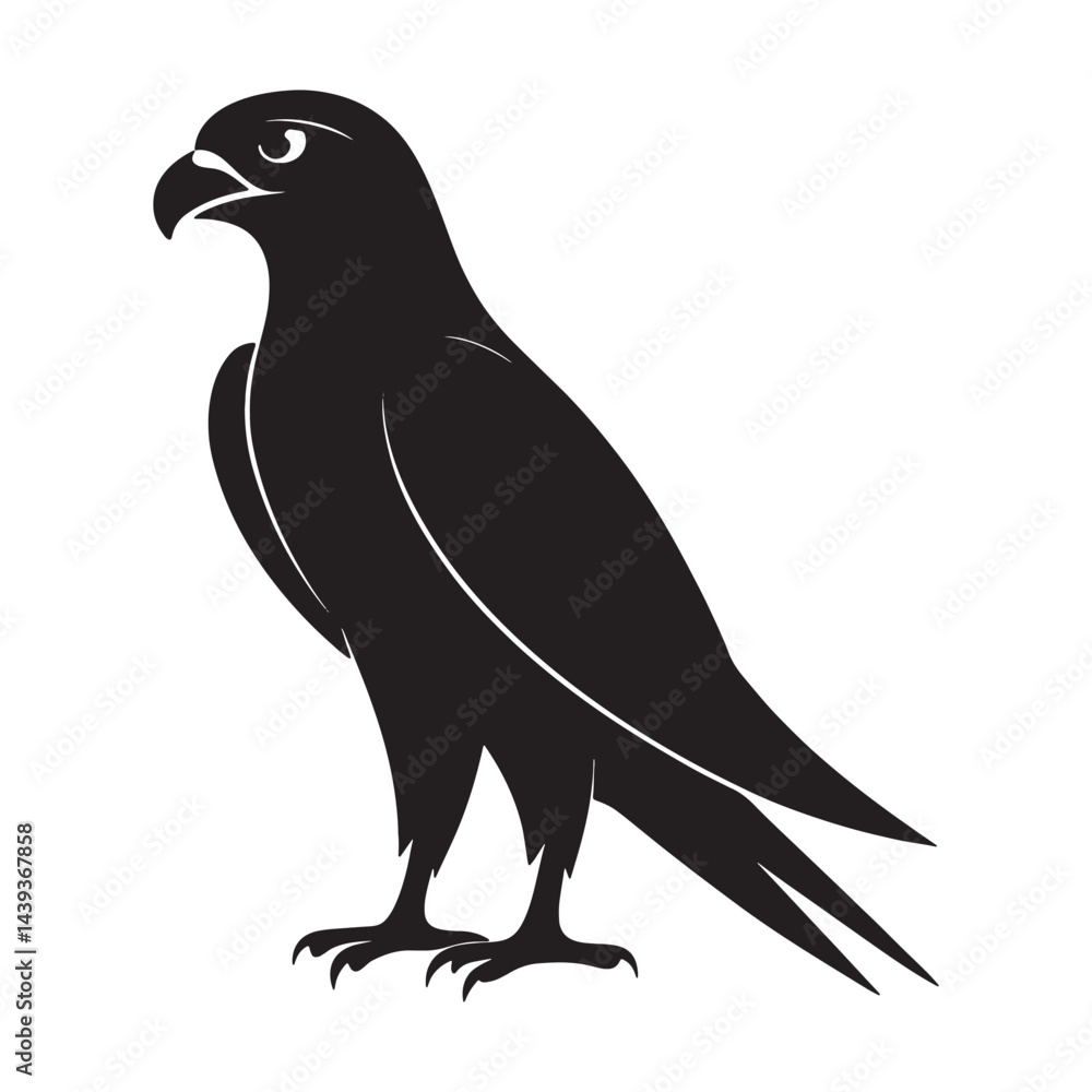 Fototapeta premium Falcon vector style and illustration silhouette.
