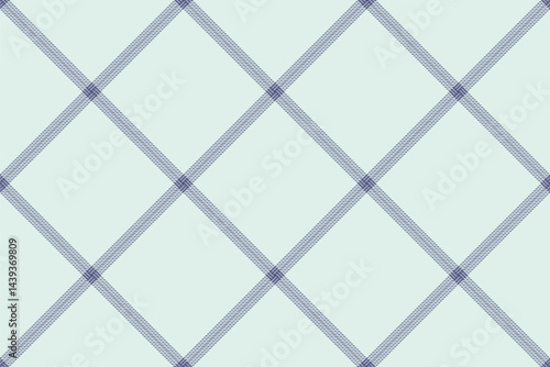Fashioned pattern plaid background, masculine textile check vector. Gingham tartan seamless fabric texture in white and indigo colors.