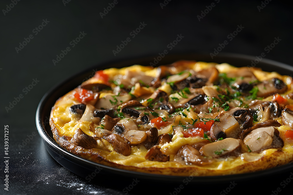Product photo of mushroom omelette