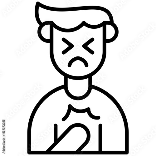 Chest Pain outline Icon