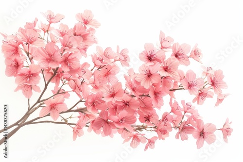 Wallpaper Mural Blooming Beauty: Blush Blossom Artificial Plant Isolated On White Background. Torontodigital.ca