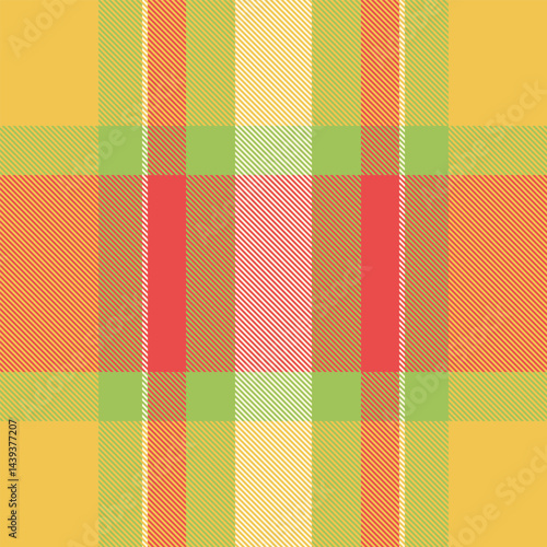Vibrant plaid pattern in warm, cheerful colors. Perfect for textile design, fashion, websites, and branding.  The optimistic color palette evokes feelings of joy and warmth.