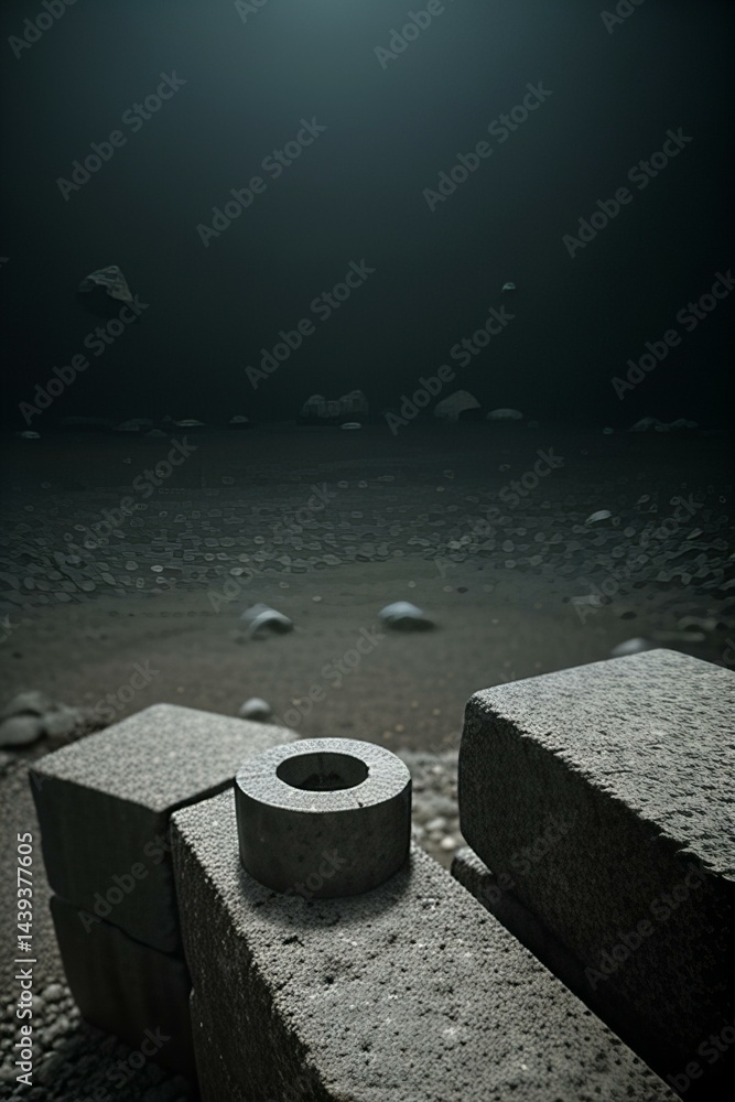 Naklejka premium Graphic Industrial stone elements