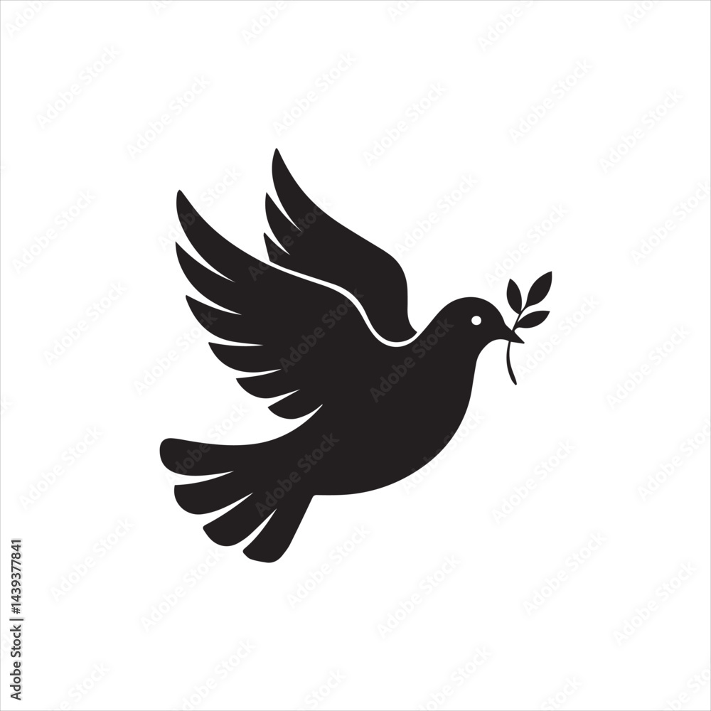 Obraz premium Bird icon silhouette