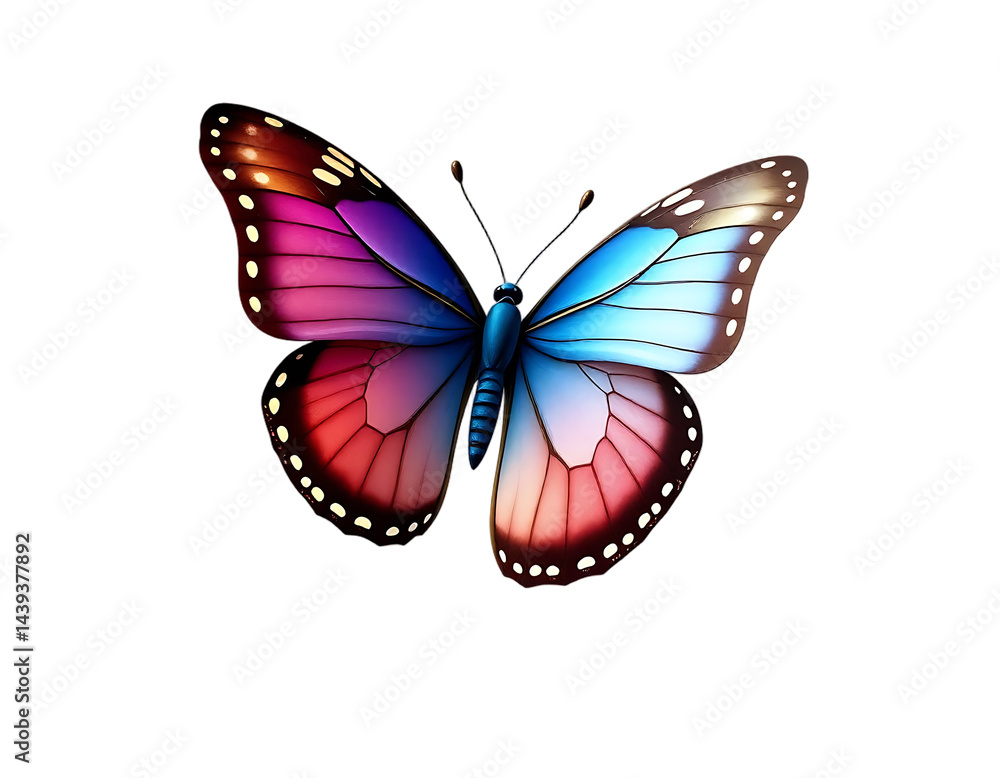 Obraz premium Vibrant Butterfly in Flight