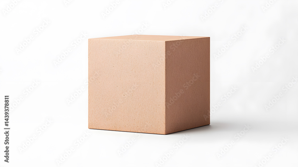 Packaging Box 3d Mockup isolated on white background