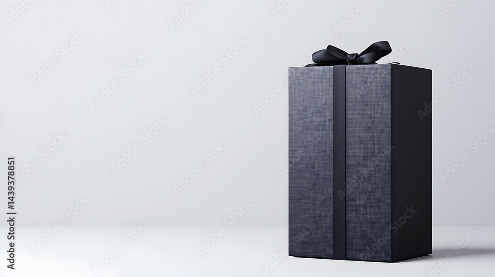 Packaging Black Box 3d Mockup isolated on white background