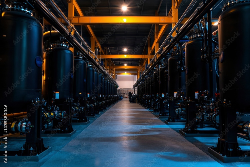Obraz premium Industrial water treatment facility