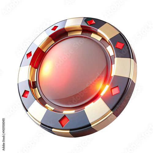 casino chips isolated on white