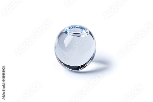 Obraz na płótnie Realistic Drop droplet of water isolated on blue background w salonie
