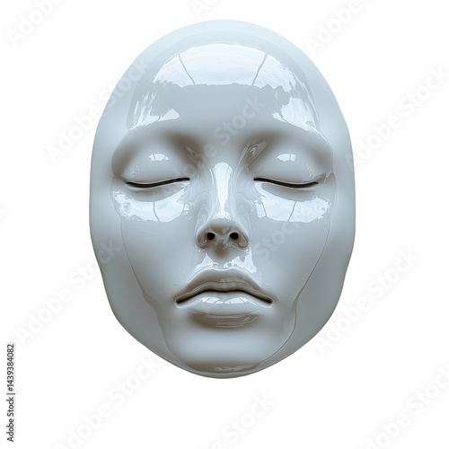 Face mask beauty isolated on transparent background.