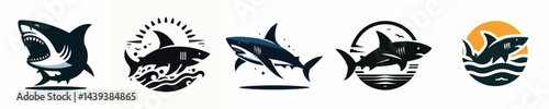 Vector of a shark silhouette.