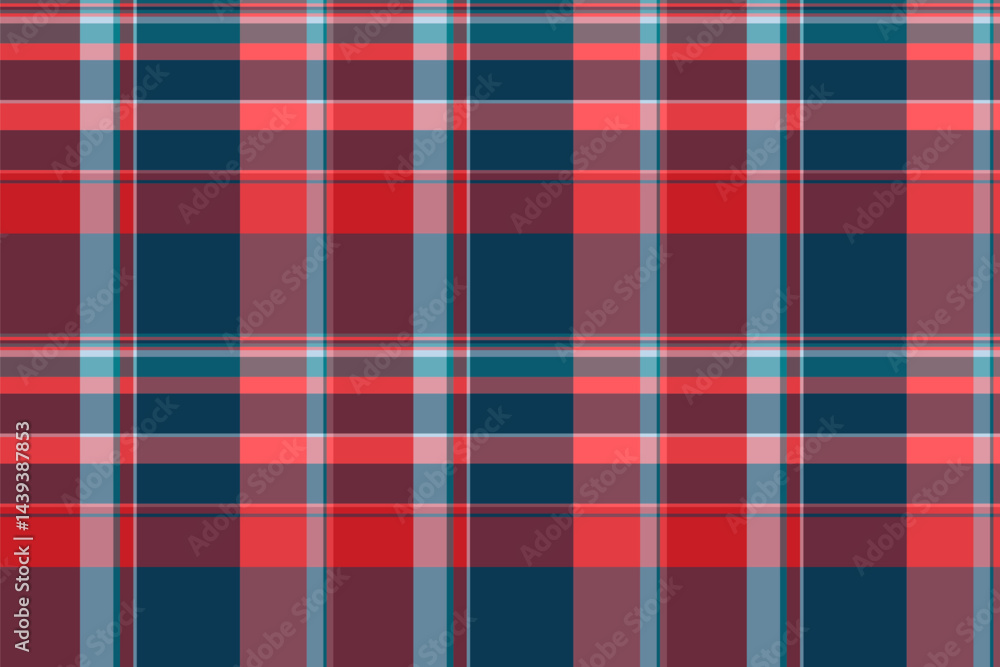 Retro pattern texture seamless, graphical plaid vector check. Tie fabric textile background tartan in red and cyan colors. Retro pattern texture seamless, graphical plaid vector check. Tie fabric textile background tartan in red and cyan colors.