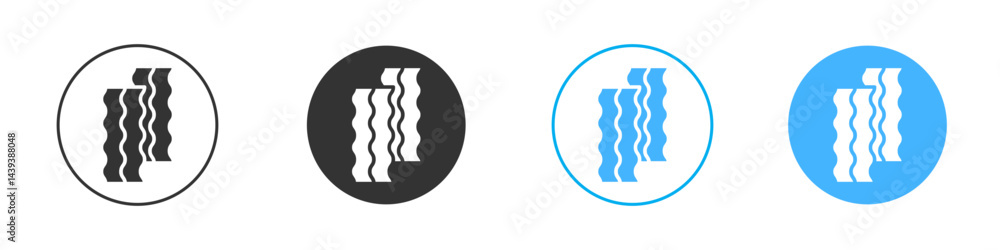 Bacon icon Vector Graphic set Bacon icon Vector Graphic set