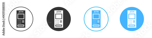 Atm icon Vector Graphic set