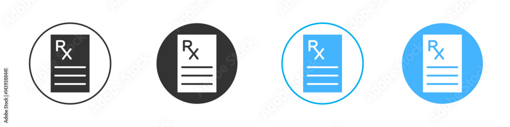 Prescription icon Vector Graphic set Prescription icon Vector Graphic set