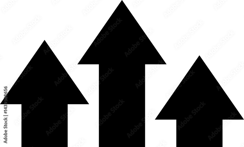 Business arrow, goals concept, Financial growth vector. 3d graph arrow isolated on white background. Cost reduction Business arrow, goals concept, Financial growth vector. 3d graph arrow isolated on white background. Cost reduction