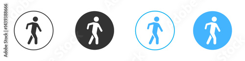 Pedestrian icon Vector Graphic set