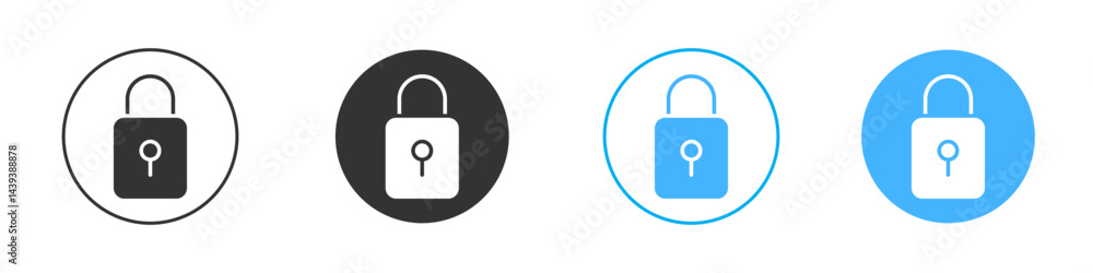 Lock icon Vector Graphic set Lock icon Vector Graphic set