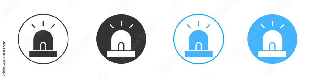 Ambulance siren icon Vector Graphic set Ambulance siren icon Vector Graphic set