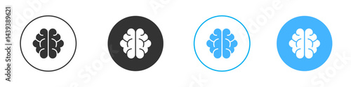 Brain icon Vector Graphic set