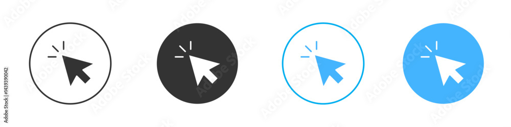 Click icon Vector Graphic set Click icon Vector Graphic set