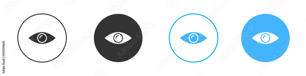 Eye icon Vector Graphic set Eye icon Vector Graphic set