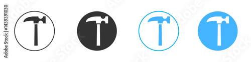 Hammer icon Vector Graphic set