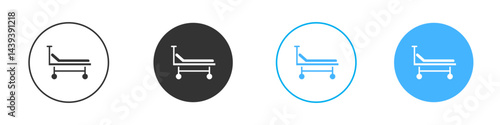 Hospital bed icon Vector Graphic set