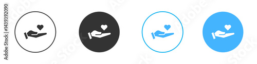 Philanthropy icon Vector Graphic set