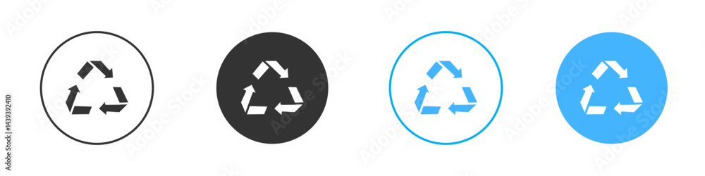 Recycle icon Vector Graphic set Recycle icon Vector Graphic set