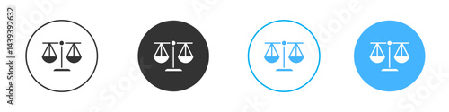 Scales of justice icon Vector Graphic set