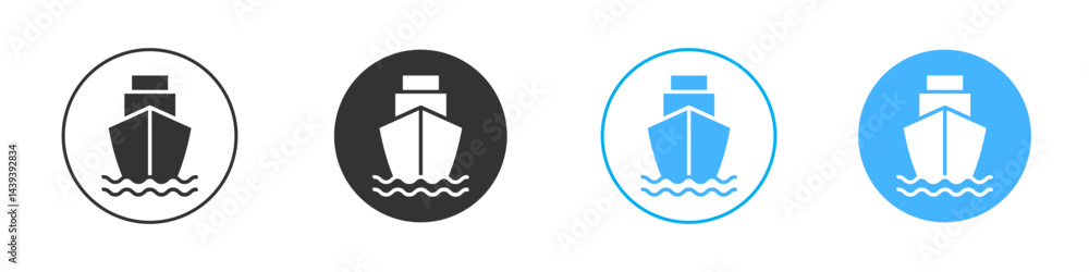 Ship icon Vector Graphic set Ship icon Vector Graphic set