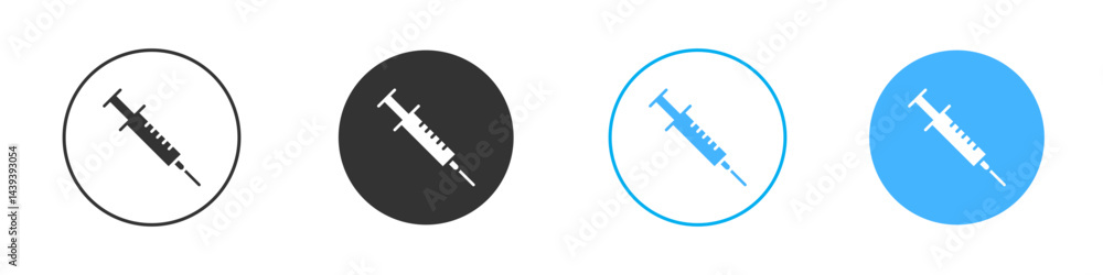 Syringe icon Vector Graphic set Syringe icon Vector Graphic set