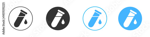 Test tube icon Vector Graphic set