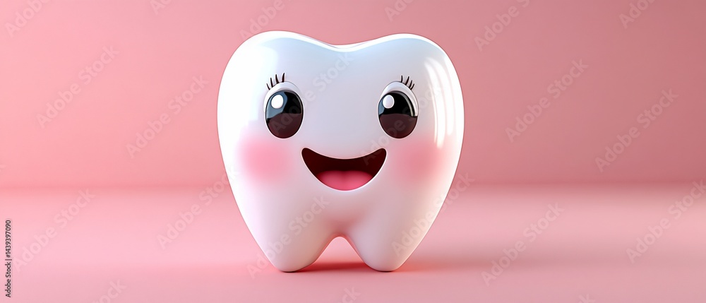 Cute tooth with a smile Cute tooth with a smile
