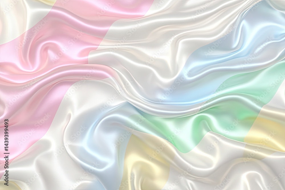Fototapeta premium Pastel silk fabric drapes