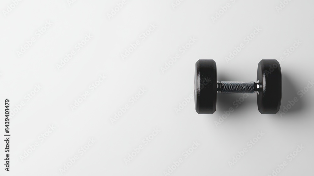 Black dumbbell on white background (2) Black dumbbell on white background (2)