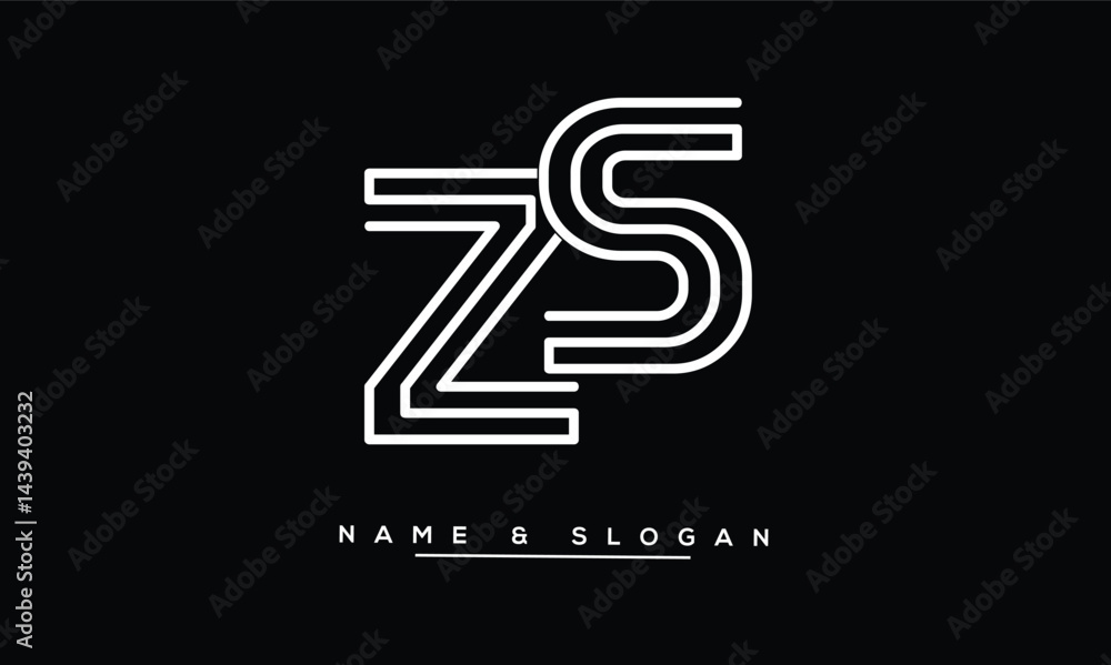 SZ, ZS Abstract Letters Logo Monogram