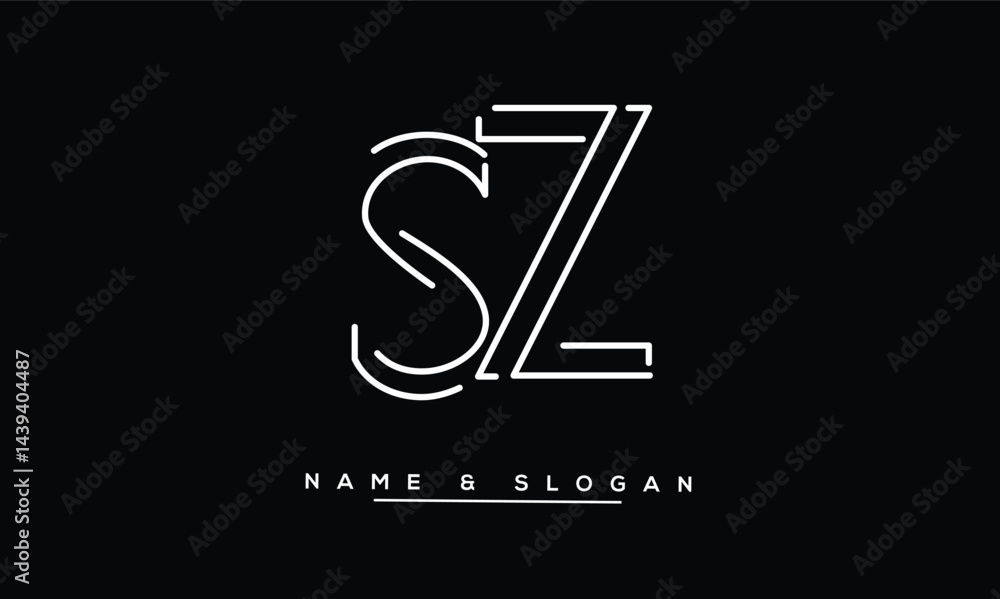 SZ, ZS Abstract Letters Logo Monogram