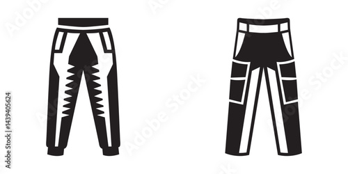 Casual track pant silhouette vector illustration