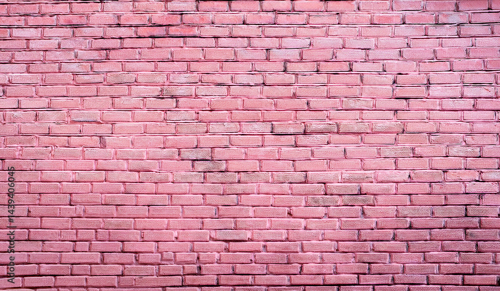 Obraz premium pink brick wall background