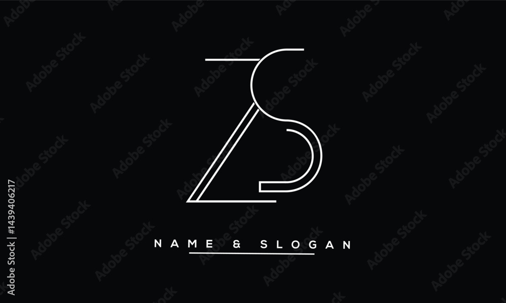 SZ, ZS Abstract Letters Logo Monogram