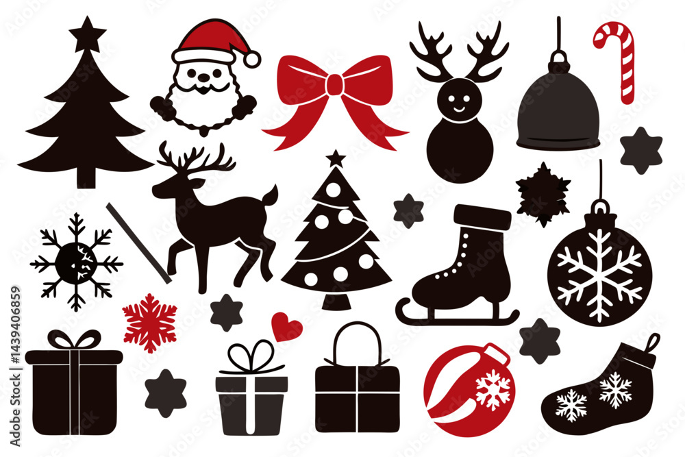 Fototapeta premium Christmas Vector Icons Set
