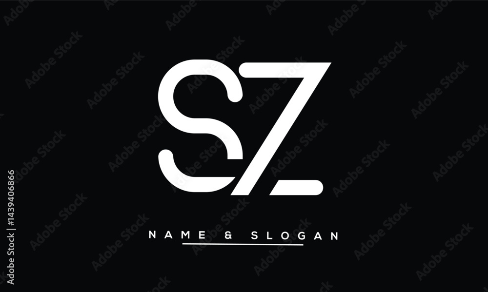 SZ, ZS Abstract Letters Logo Monogram